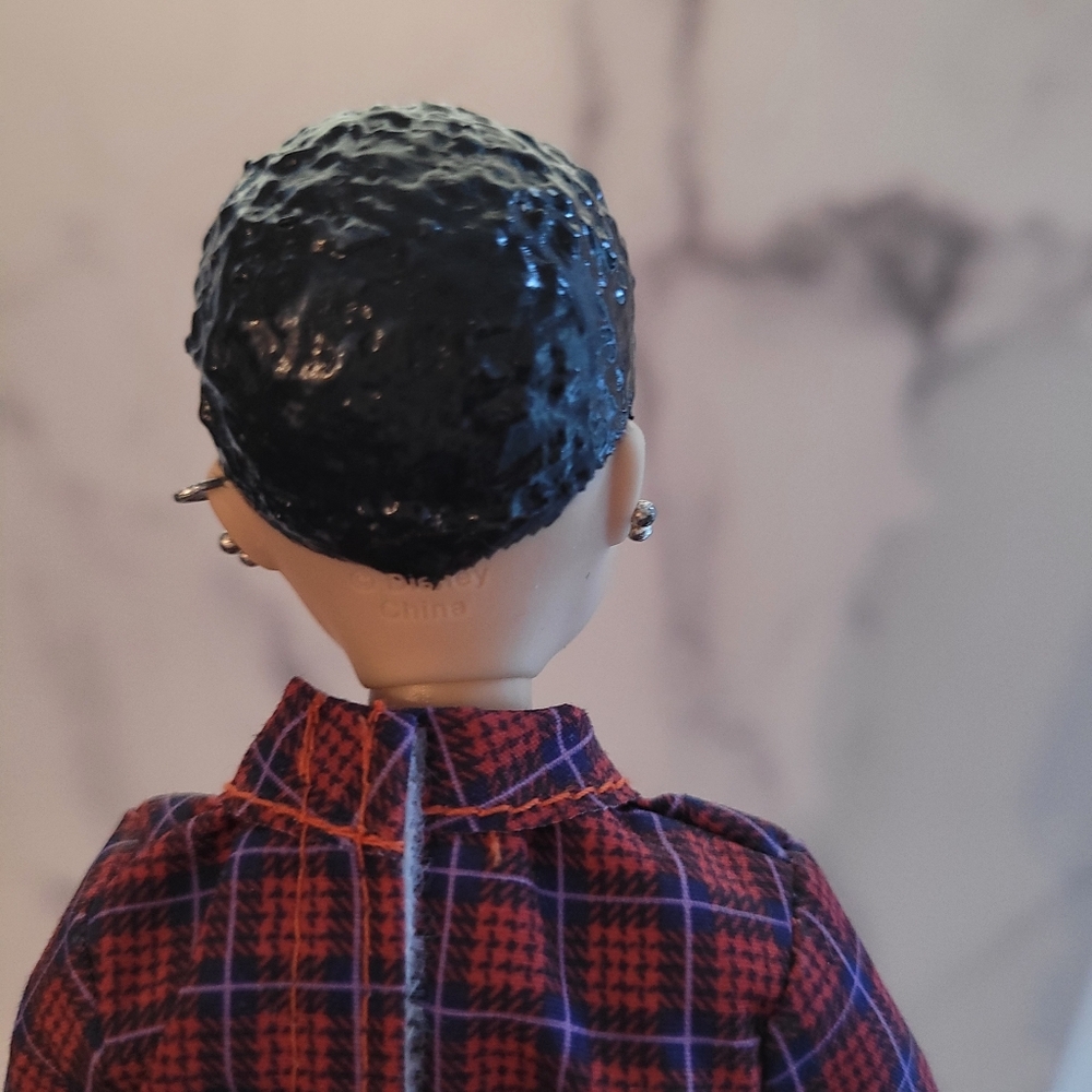 OOAK PRIDE Curvy Doll with Short Hair and Piercings - Picture 9 of 9